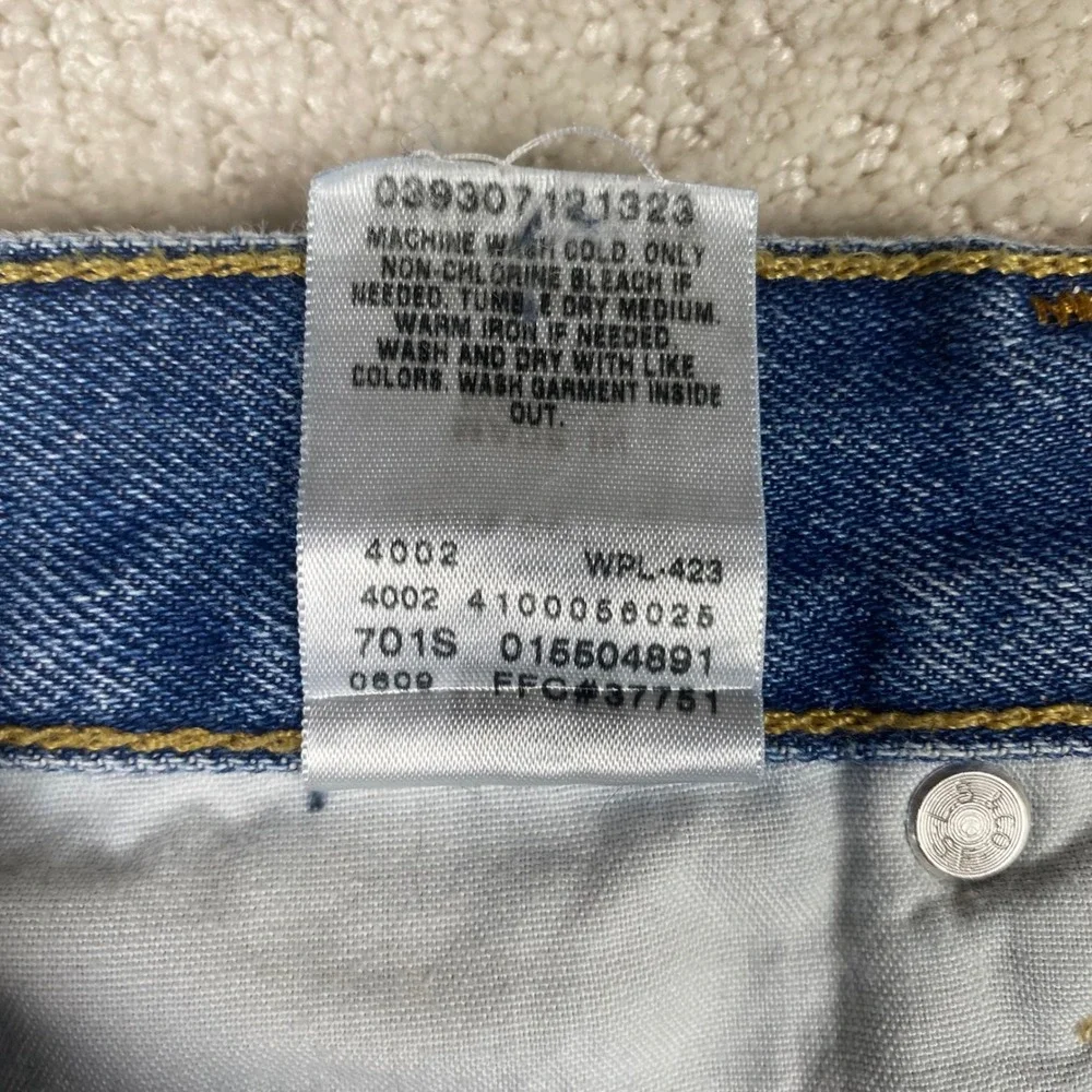 Levi's 550 Jeans Mens 48x29 Big & Tall Blue Relaxed Fit 100% Cotton Denim